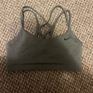 Gray Nike Cross Back Sports Bra